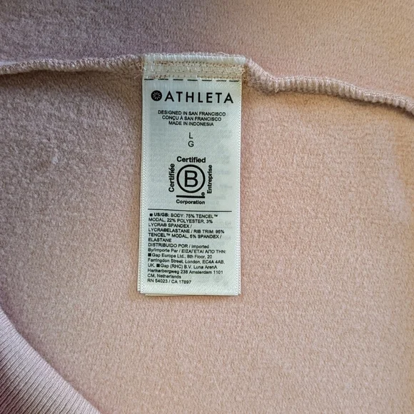 Athleta Purana V-Neck Wrap Sweatshirt | Pink | EUC | LG - Picture 8 of 8